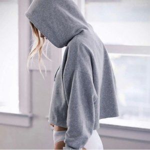 Urban Outfitters Cropped Hoodie Size M Blue Long Sleeve - Out From Under